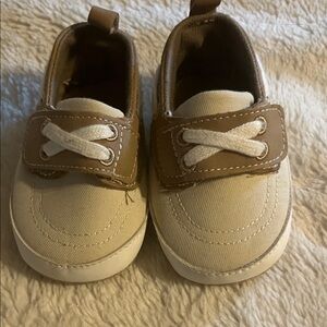 Brown and White Kids Shoes